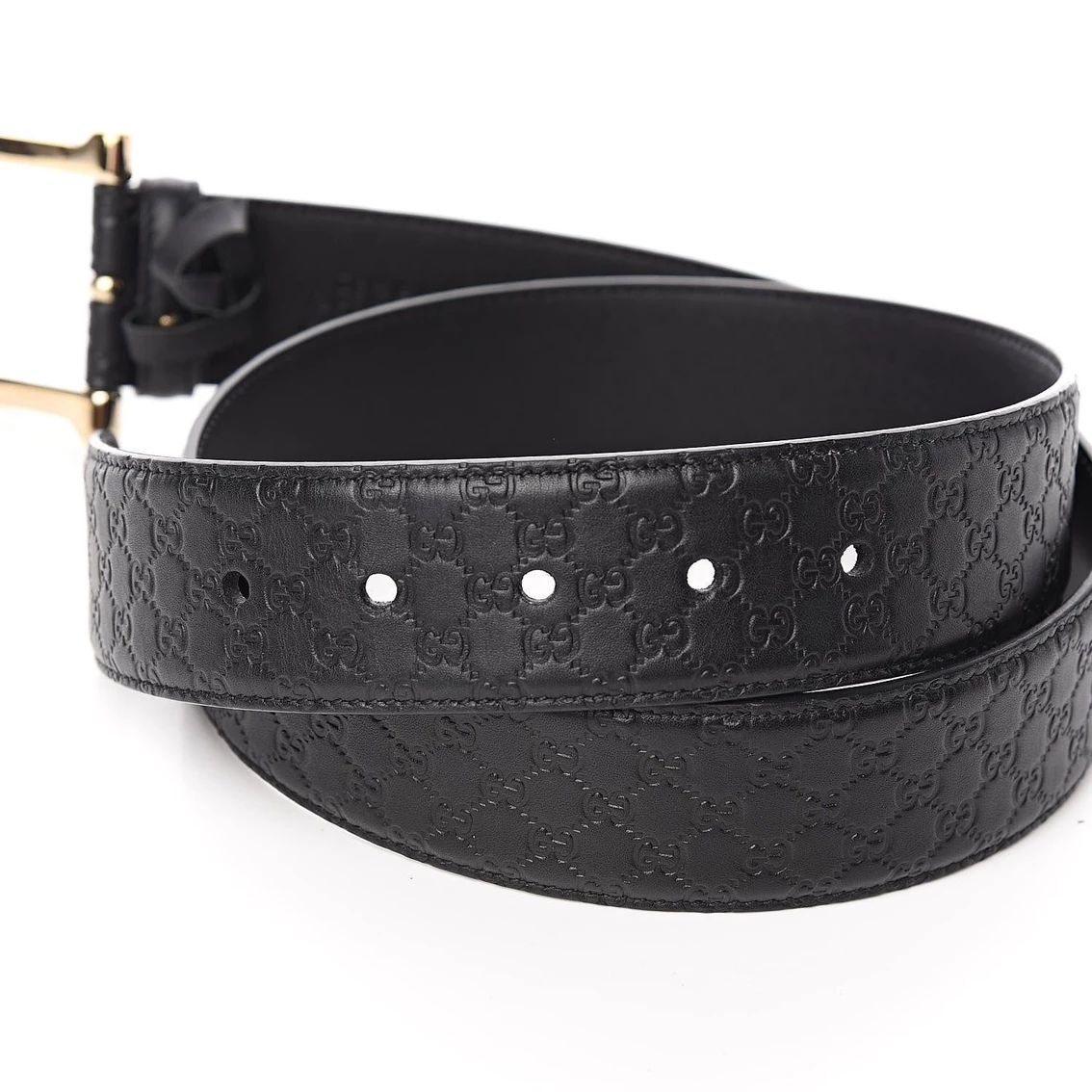 Deals โ๏ธ Gucci Microguccissima Black Leather Gold Buckle Belt 100/40 449716 ๐คฉ - Image 3