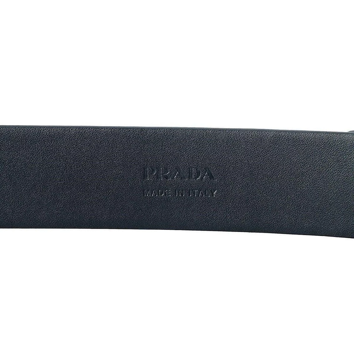 Flash Sale ๐ Prada Navy Blue Saffiano Leather Belt W Silver Belt Buckle 2CM046 Size 90 / 36 ๐ - Image 2
