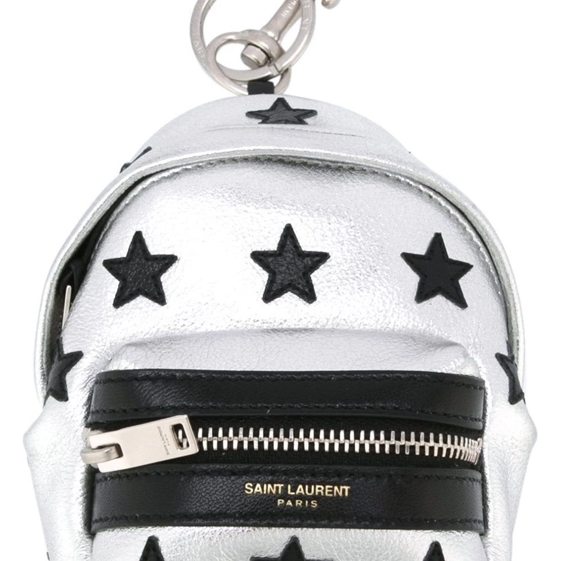 Best reviews of π€© Saint Laurent Silver/Black Unisex Zip π Backpack Key Chain Black Stars 441914 π§¨