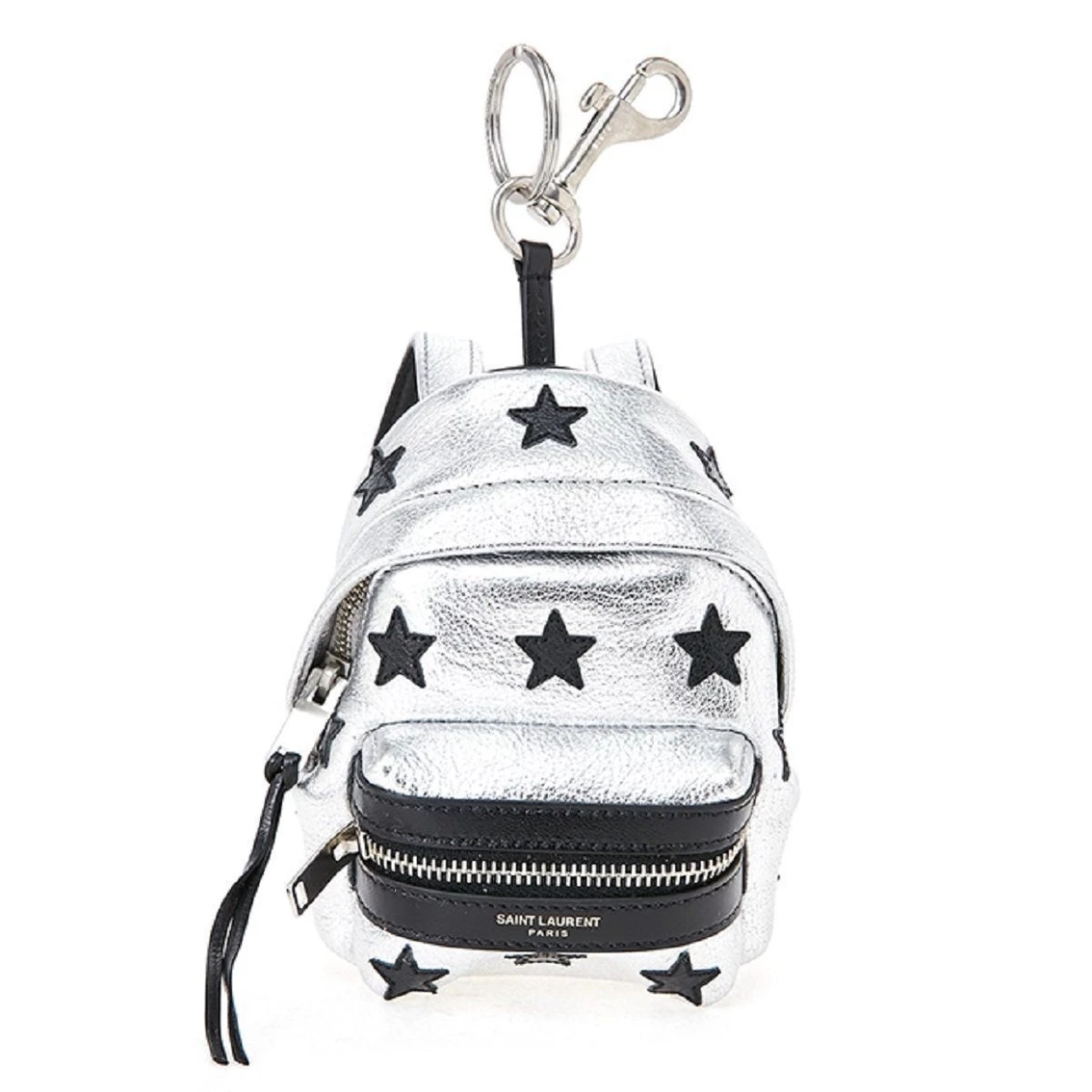 Best reviews of π€© Saint Laurent Silver/Black Unisex Zip π Backpack Key Chain Black Stars 441914 𧨠- Image 3
