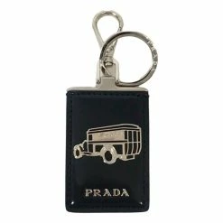 Brand new ๐ Prada Automobile Black Patent Leather Keychain ๐