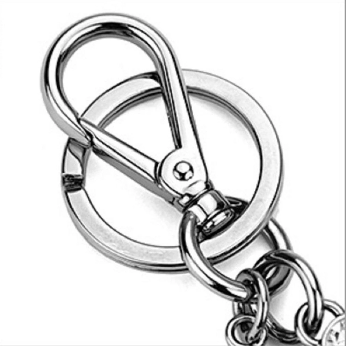 Wholesale ๐ Miu Miu Trick Oval Charm Key Chain With Dark Blue Crystal 5TM092 โญ - Image 4