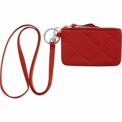 Wholesale 🔥 Vera Bradley Cardinal Red Zip ID Lanyard 🎉