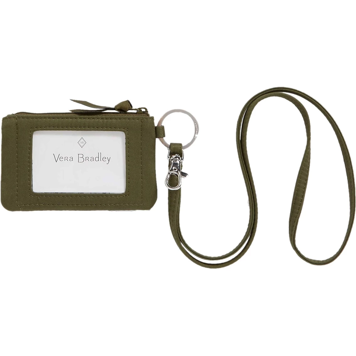 Wholesale 🥰 Vera Bradley Signature Cotton Zip ID Lanyard, Climbing Ivy Green 🎉