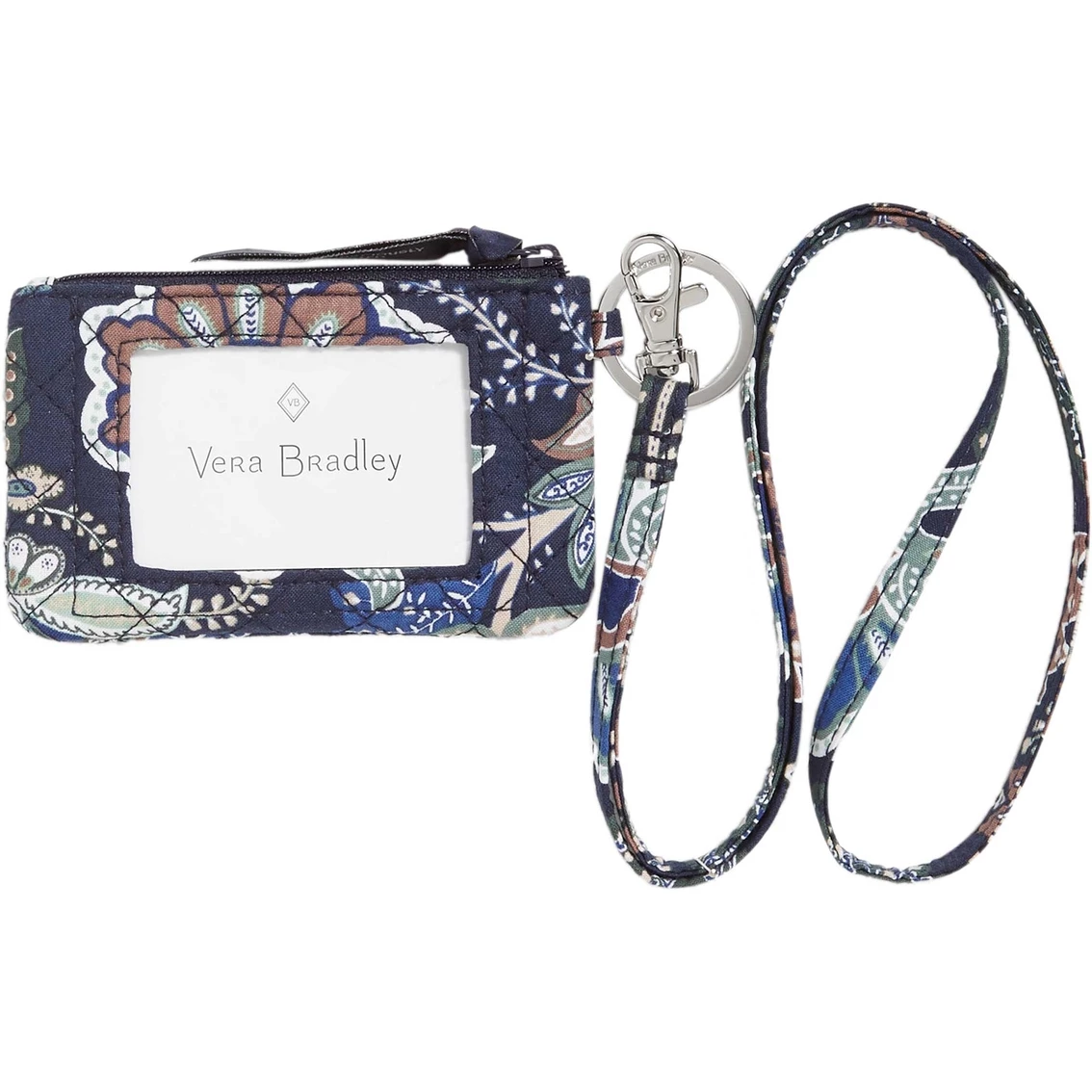 Best Sale ๐ Vera Bradley Zip ID Lanyard Signature Cotton ๐