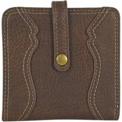 Deals ❤️ Justin Textured Midi Wallet With Yoke Detail 👏