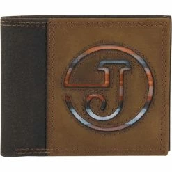 Promo 🔔 Justin Front Pocket Bifold Slim Wallet, Serape Inlay 🔥