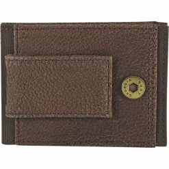 Budget 💯 Georgia Boot Card Wallet, Wax Pebbled Leather With Canvas 🎁