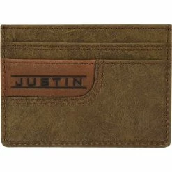 Promo 🧨 Justin Card Wallet Two Tone With Emboss Justin Logo ✨