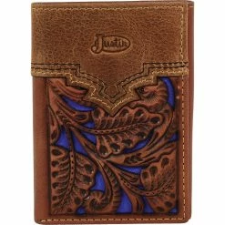 Coupon 😉 Justin Trifold Wallet Blue Inlay 👏