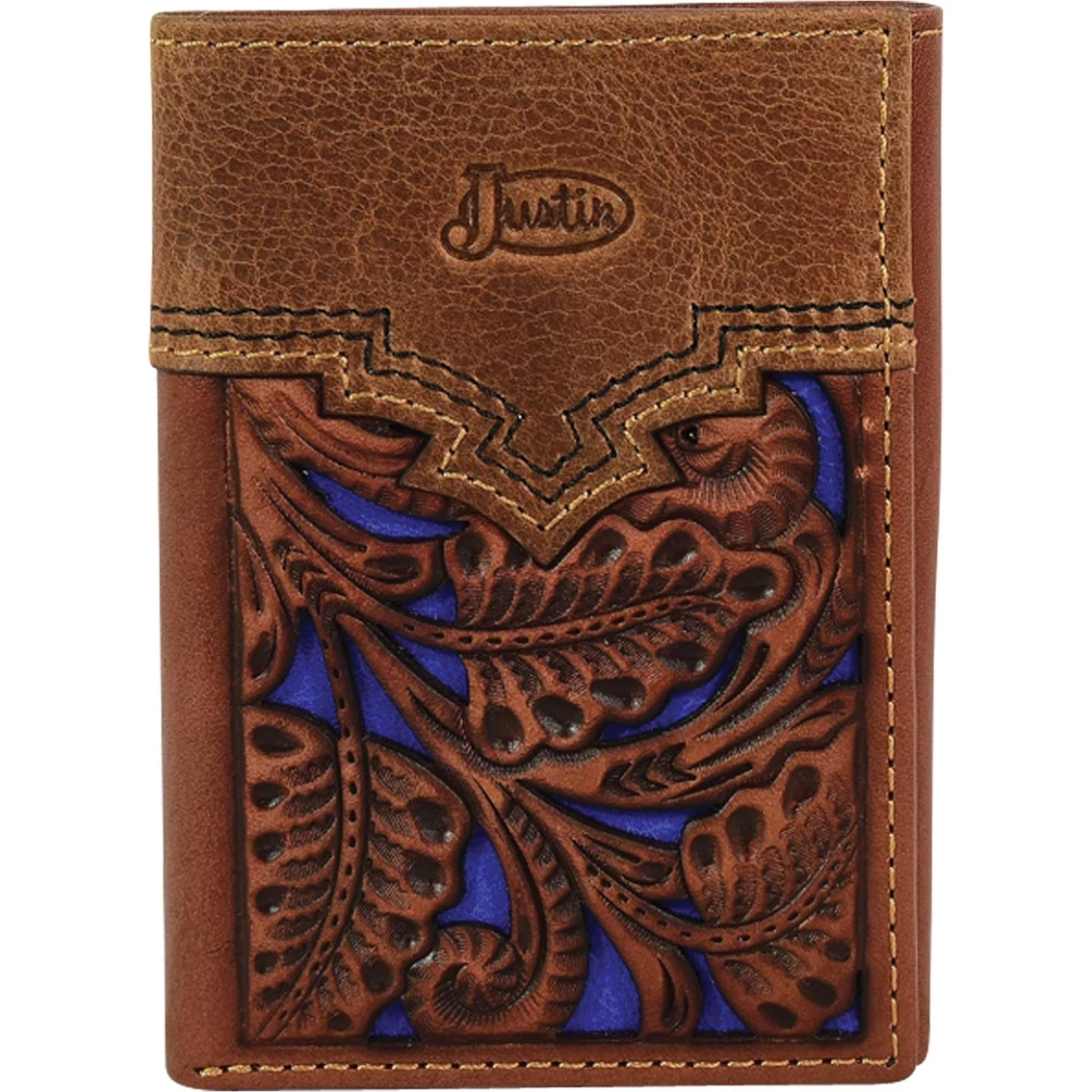 Coupon ๐ Justin Trifold Wallet Blue Inlay ๐