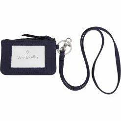 Wholesale 🎉 Vera Bradley Recycled Cotton Classic Navy Zip ID Lanyard ⭐