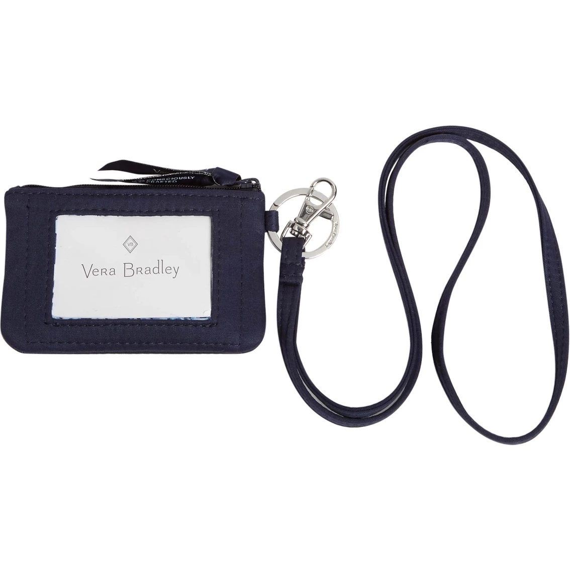 Wholesale ๐ Vera Bradley Recycled Cotton Classic Navy Zip ID Lanyard โญ