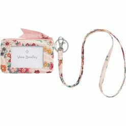 Hot Sale 🎉 Vera Bradley Prairie Paisley Zip ID Lanyard In Recycled Cotton ⌛