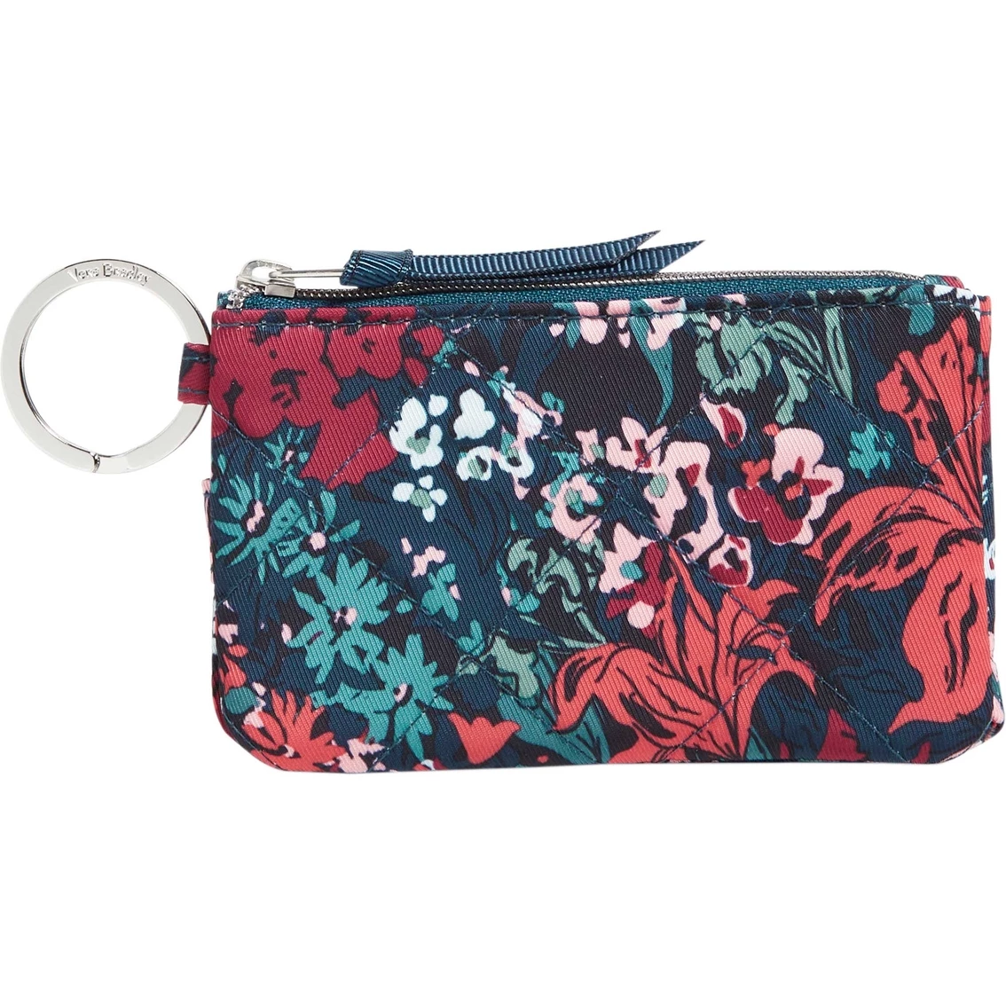 Cheapest ๐ฏ Vera Bradley Cabbage Rose Cabernet RFID Deluxe Zip ID Case In Performance Twill ๐