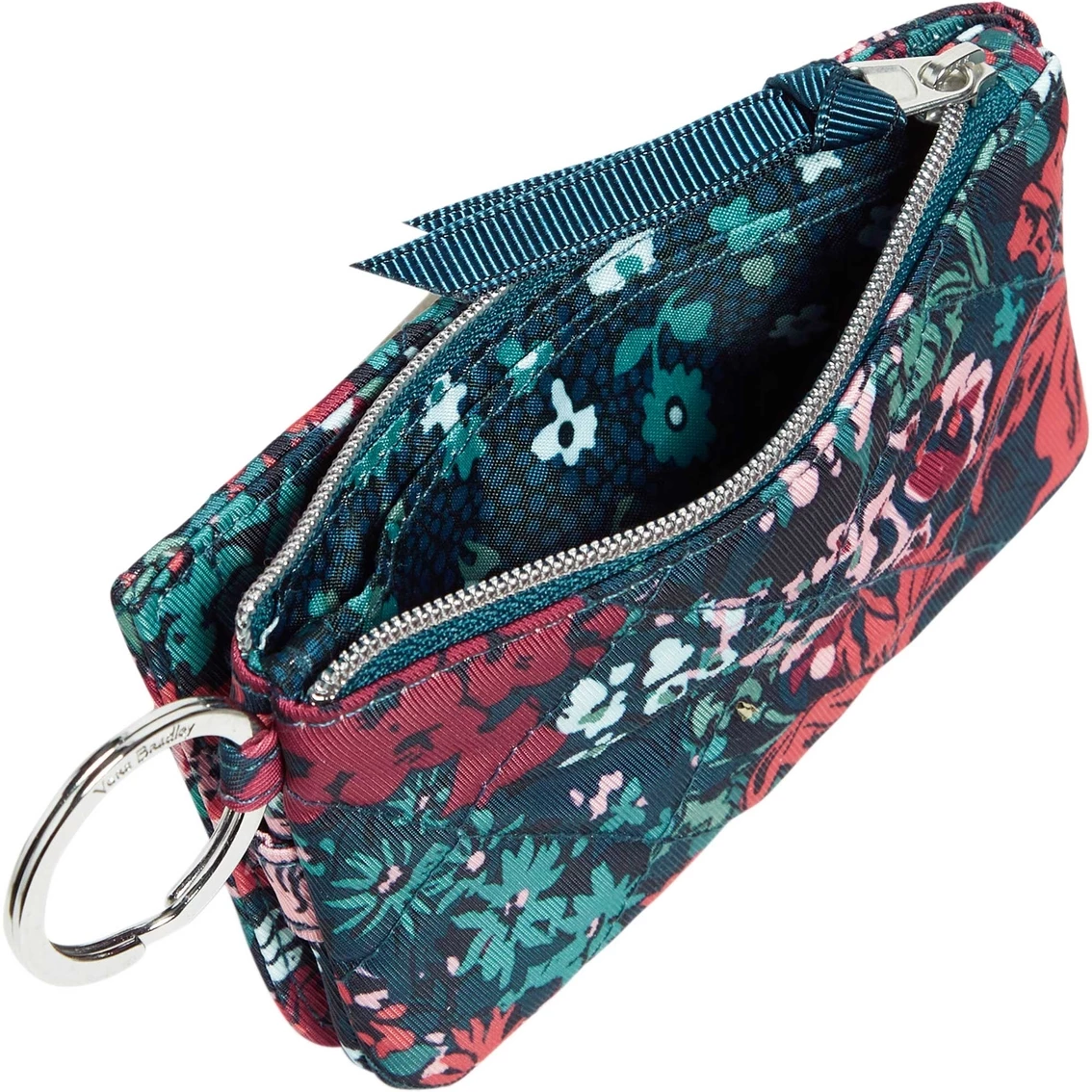 Cheapest ๐ฏ Vera Bradley Cabbage Rose Cabernet RFID Deluxe Zip ID Case In Performance Twill ๐ - Image 2