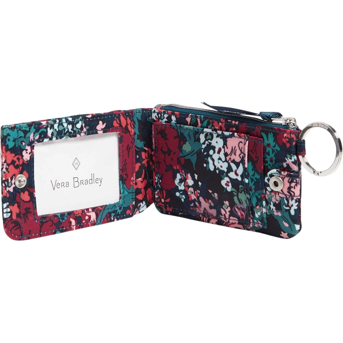 Cheapest ๐ฏ Vera Bradley Cabbage Rose Cabernet RFID Deluxe Zip ID Case In Performance Twill ๐ - Image 3