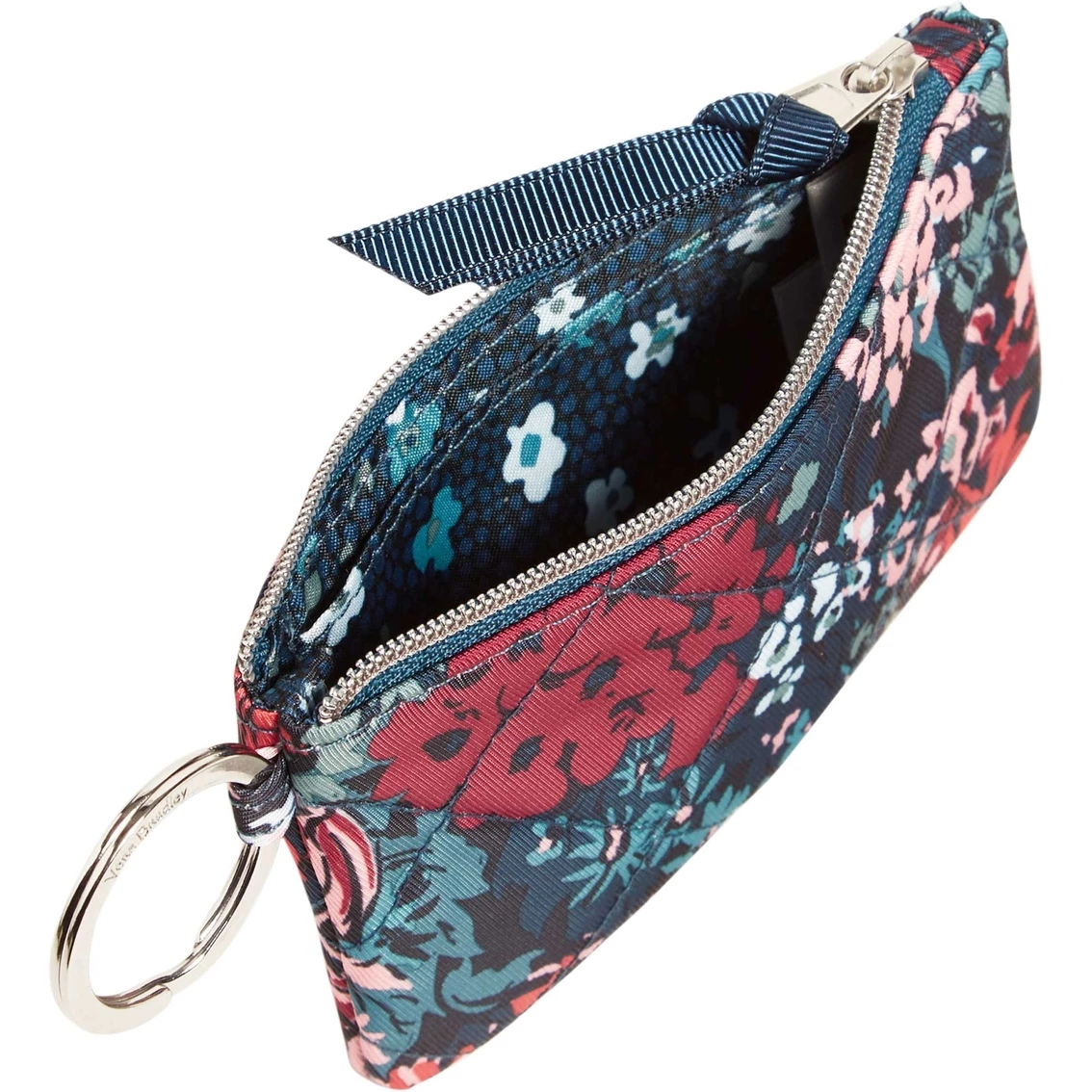 Brand new ๐ Vera Bradley Cabbage Rose Cabernet Zip ID Case In Performance Twill ๐ - Image 3