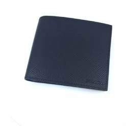 Best Sale โจ Prada Mens Nero Black Saffiano Leather Billfold Bifold Wallet 2MO513 ๐