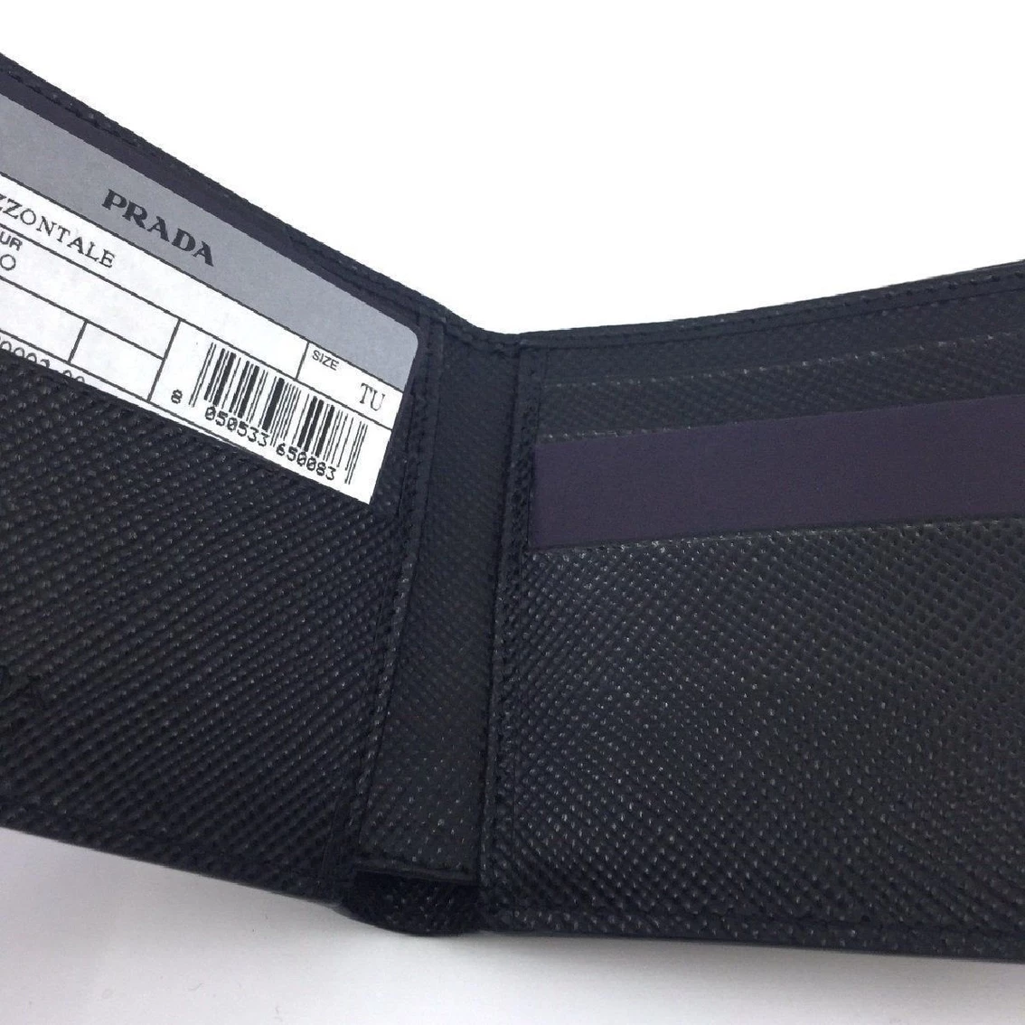 Best Sale โจ Prada Mens Nero Black Saffiano Leather Billfold Bifold Wallet 2MO513 ๐ - Image 4