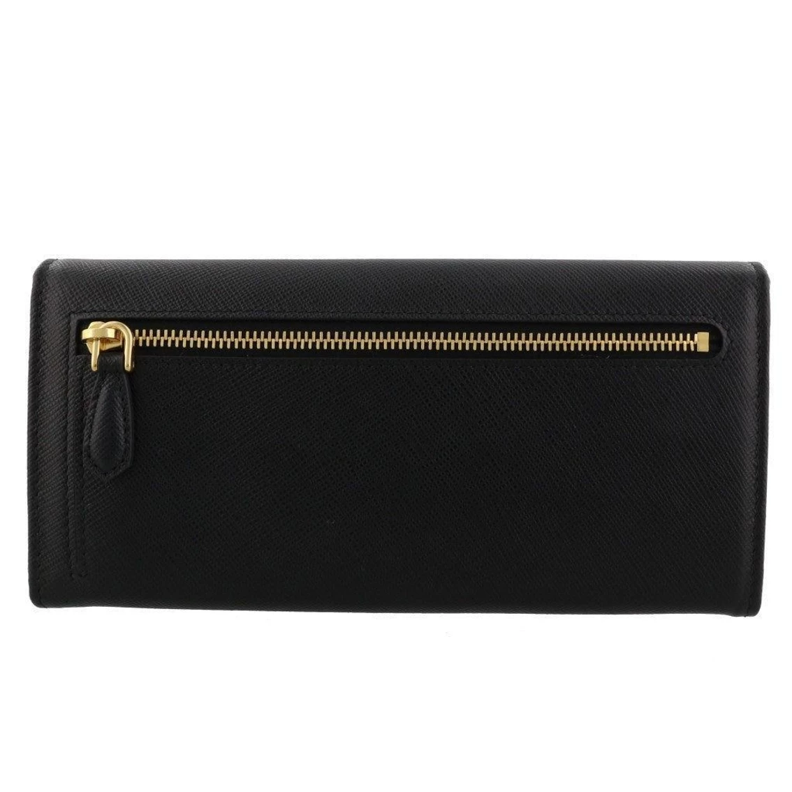 Brand new ๐ Prada Black Saffiano Leather Triangle Logo Continental Wallet 1MH132 ๐ - Image 3