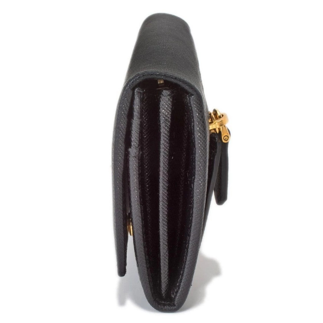 Brand new ๐ Prada Black Saffiano Leather Triangle Logo Continental Wallet 1MH132 ๐ - Image 5