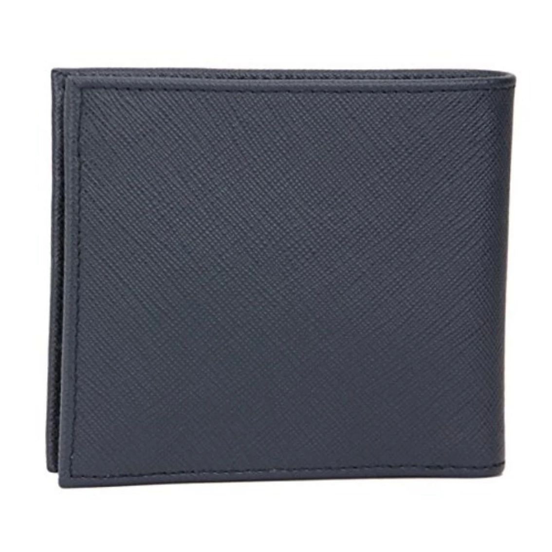 Outlet โค๏ธ Prada Men's Baltico Blue Saffiano Leather Logo Billfold Bifold Wallet 2MO738 โจ - Image 2