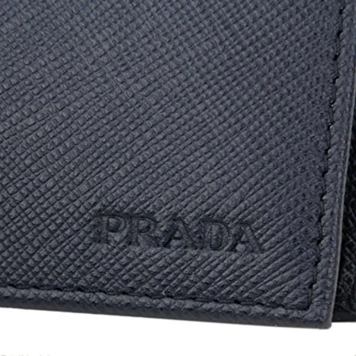 Outlet โค๏ธ Prada Men's Baltico Blue Saffiano Leather Logo Billfold Bifold Wallet 2MO738 โจ - Image 3