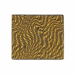 Wholesale ๐ Fendi X Sarah Coleman FF Vertigo Yellow Black Bifold Wallet 7M0169 ๐