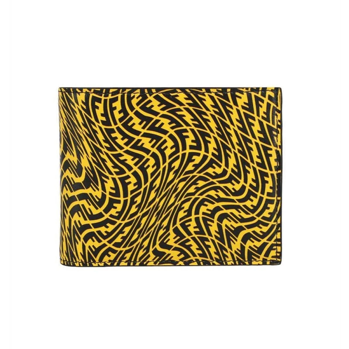 Wholesale ๐ Fendi X Sarah Coleman FF Vertigo Yellow Black Bifold Wallet 7M0169 ๐ - Image 5