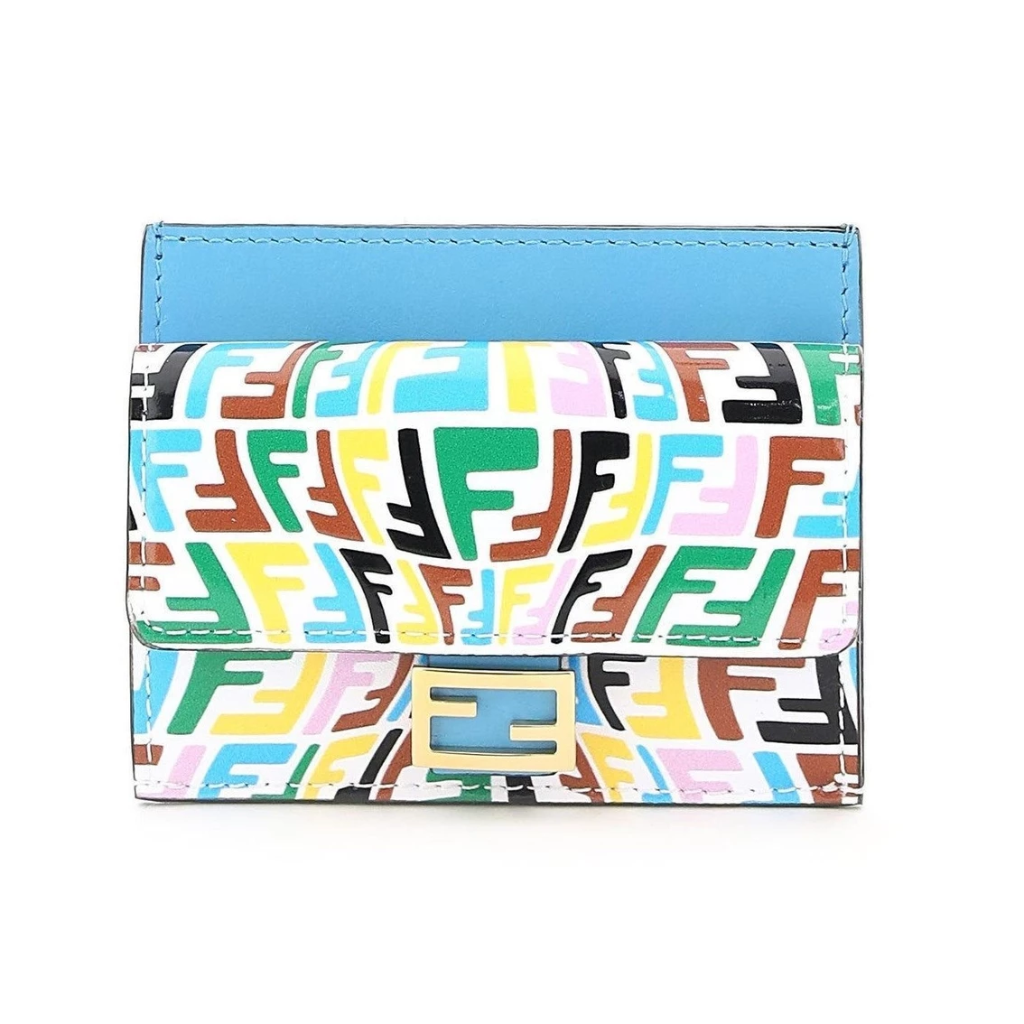 Deals ๐ Fendi Vertigo Baguette Multicolor Leather Card Holder Wallet 8M0423 โจ - Image 2