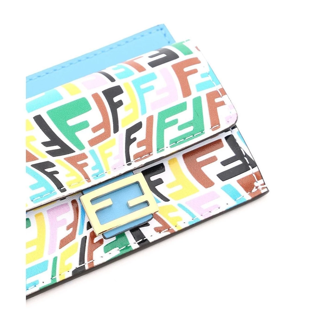 Deals ๐ Fendi Vertigo Baguette Multicolor Leather Card Holder Wallet 8M0423 โจ - Image 4