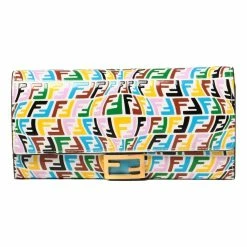 Coupon ⭐ Fendi Vertigo Baguette Multicolor Leather Long Wallet 8M0251 ⭐