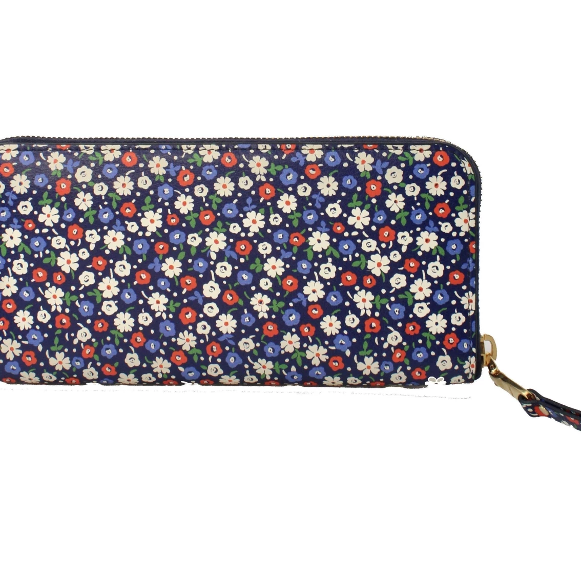 Best Sale ๐ Miu Miu Portafaglio Lampo Blue Glace Flower Leather Wallet 5ML506 ๐ - Image 2