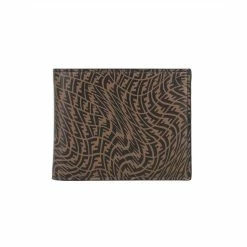Brand new ⭐ Fendi X Sarah Coleman FF Vertigo Brown Black Bifold ID Wallet 7M0303 ✨