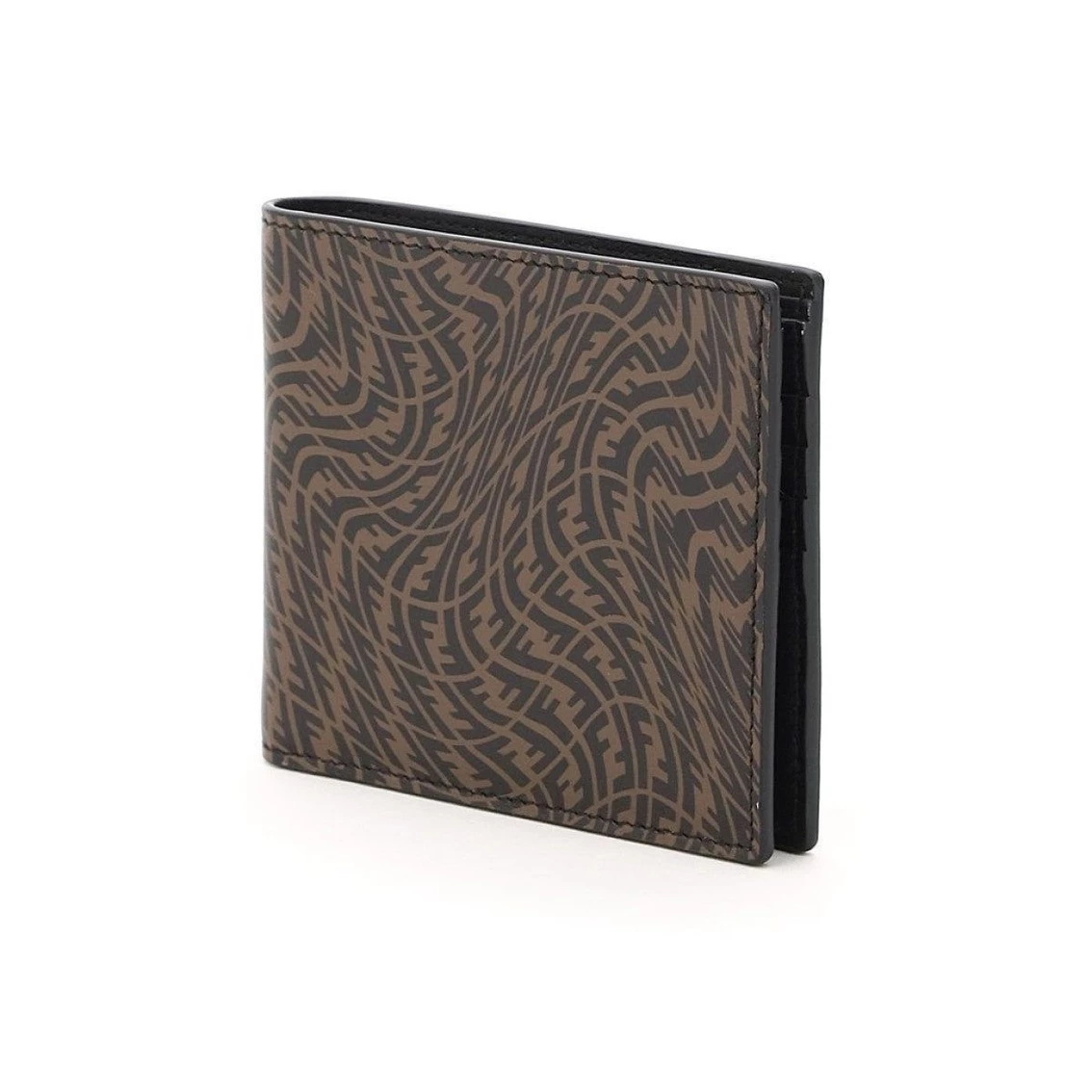 Brand new β Fendi X Sarah Coleman FF Vertigo Brown Black Bifold ID Wallet 7M0303 β¨ - Image 4