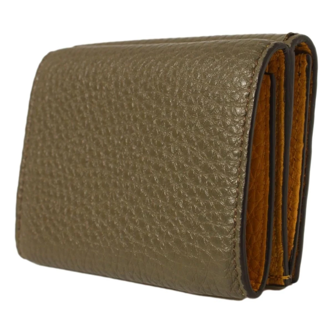 Flash Sale π Fendi Grey Selleria Calf Leather Staples Small Trifold Wallet 7M0280 π - Image 4