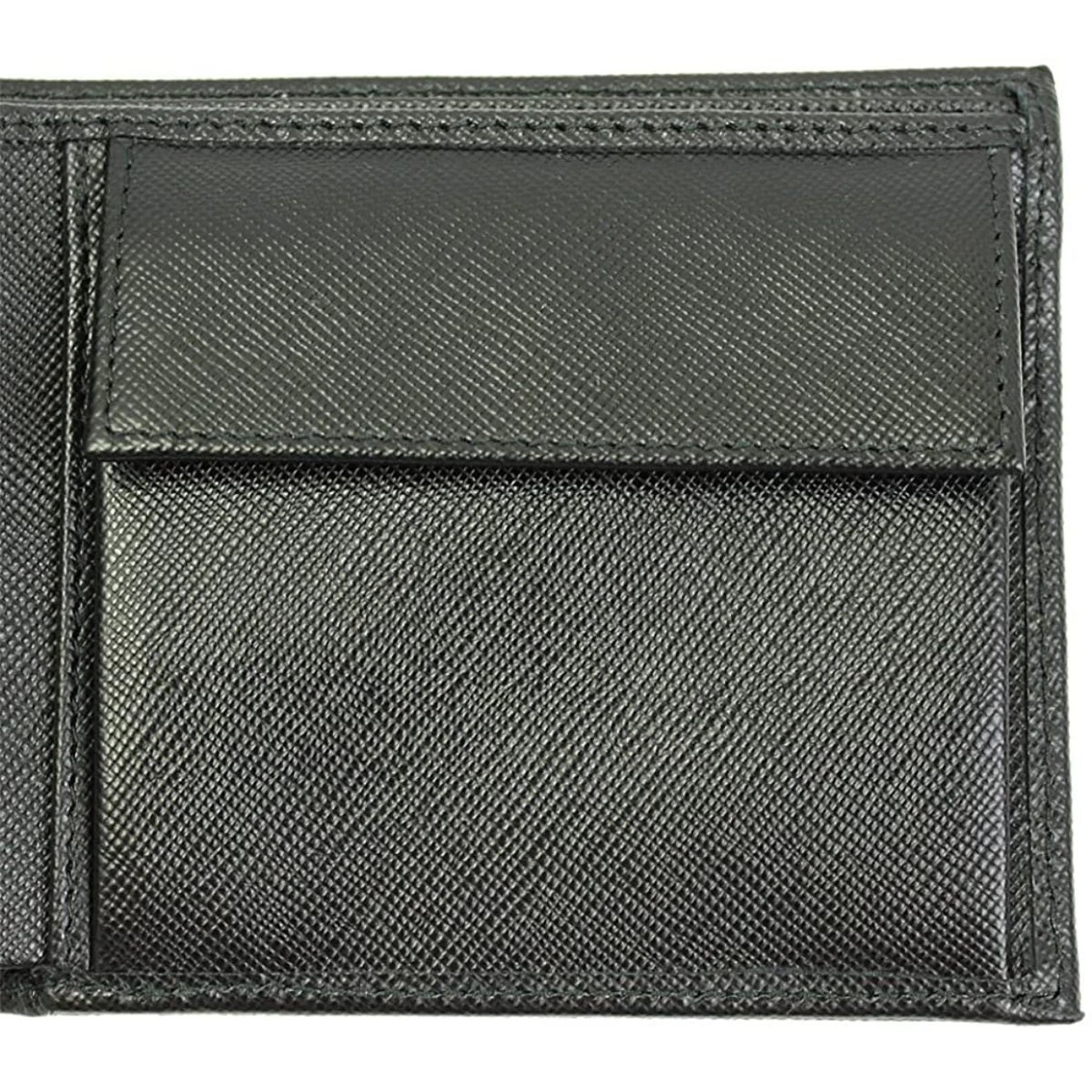 Promo ๐ Prada Men's Black Saffiano Leather Logo Billfold Bifold Wallet 2MO738 ๐ - Image 5