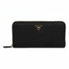 Cheapest ✔️ Prada Black Saffiano Leather Zip Around Wallet 1ML506 ⭐