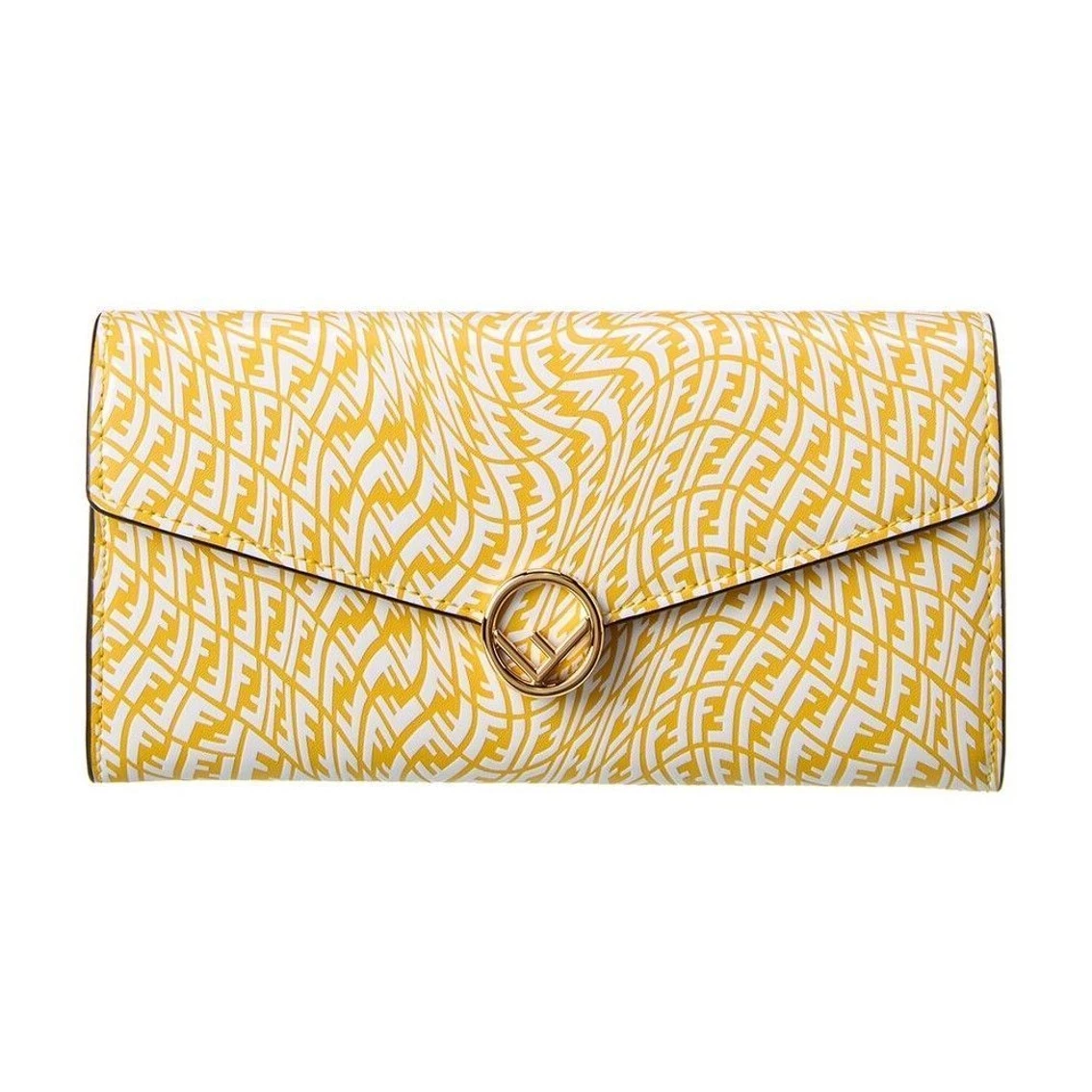 Cheap โจ Fendi F Is Fendi Yellow Leather Vertigo Print Long Wallet 8M0251 ๐ฅ