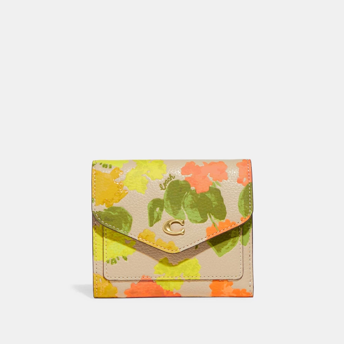 Cheap โญ COACH Floral Printed Leather Wyn Small Wallet ๐ฏ